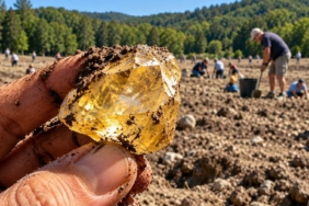 ABD'deki Crater of Diamonds Eyalet Parkında 4,38 Karatlık Sarı Elmas Bulundu